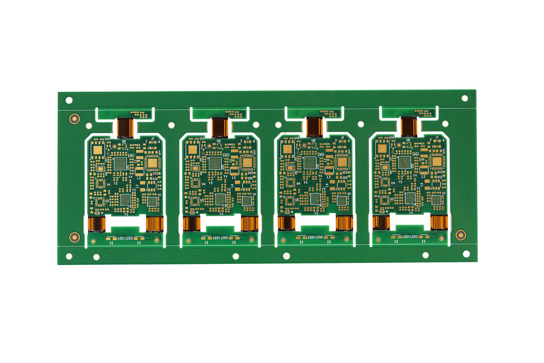 Papan sirkuit kaku fleksibel 4L Pengolahan Enig 0.1Mm Radius tikungan jejak 0.5-10Mm
