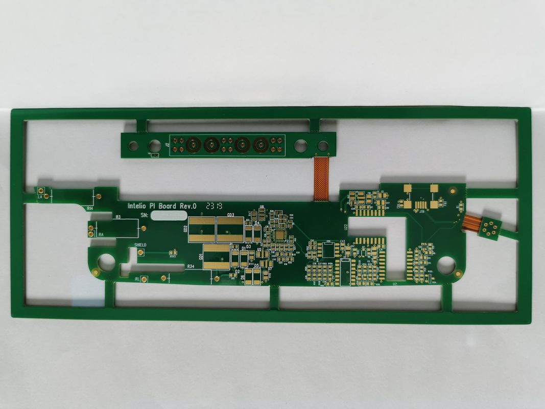 4 Lapisan Pcb Board Fleksibel Pcb Lendable Dengan Lapisan Sanforized Hasl Lf Finish