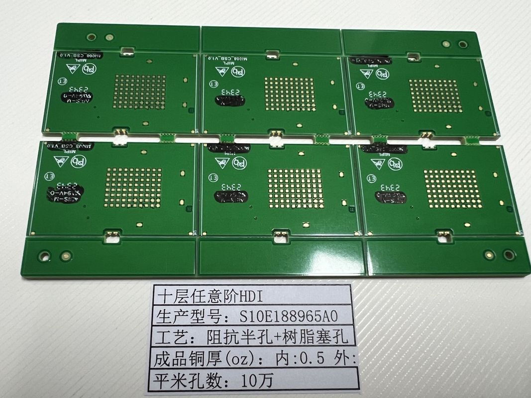 Putih/ Hitam/ Kuning Silkscreen HDI PCB Pengendalian Impedansi FR-4 3mil Min. Ring Ring