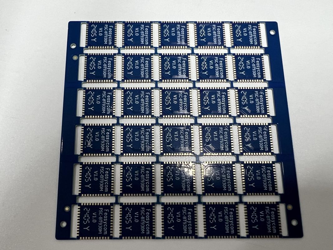 OEM Multilayer Circuit Board Empat Sisi Setengah Lubang Dengan Jari Konduktor Emas IC Led