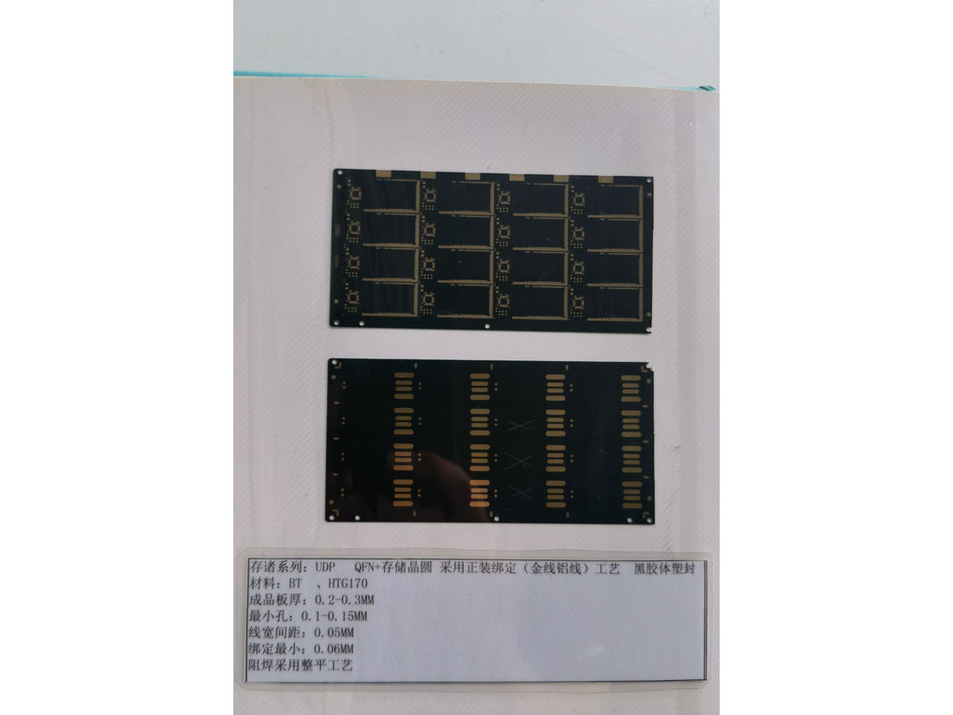 Black Solder Mask IC Substrate PCB 0.2mm RoHS Compliant Untuk Perangkat Elektronik