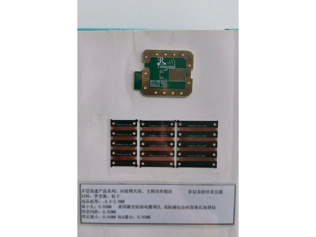 Sistem Interkoneksi Multilayer untuk Desain Elektronik Lanjutan 3mil Min. Rogers 4330/5880, Panasonic MEGTRON