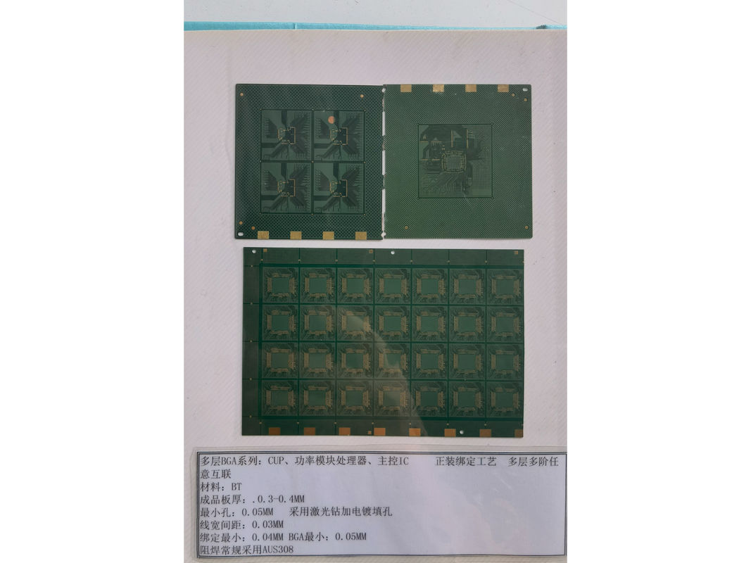 Densitas tahan lama Keramik IC Substrate PCB Ultra Thin 0.2mm 0.1mm Trace Materials BT