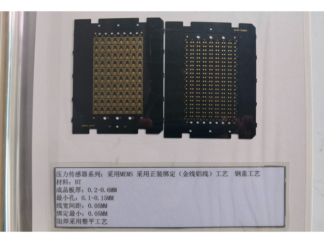 PCB elektronik tahan lama dengan 0.2mm 1oz Tembaga Berat Hitam Solder Mask Tekanan sensor pcb