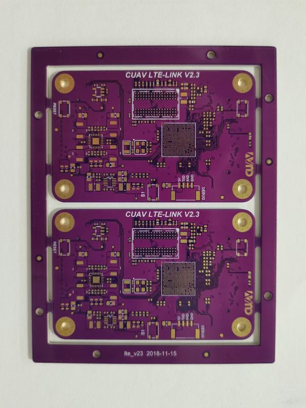 PCB Sisi Ganda Hitam dan Kuning Warna Silkscreen untuk Dua Lapisan Printed Circuit Board