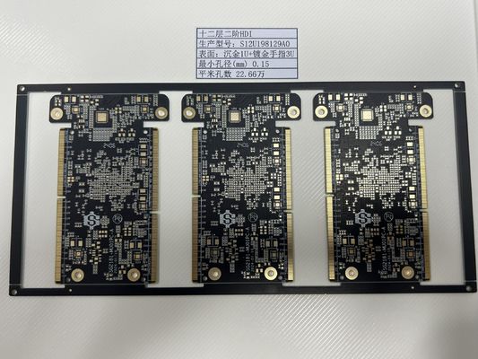 Ketebalan 0.4-3.2mm HDI PCB Board 6-32L Impedansi Kontrol 100% E pengujian